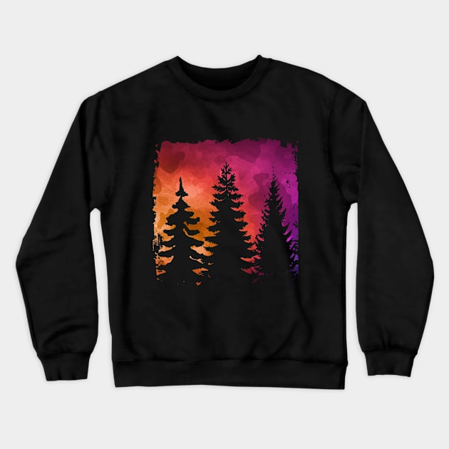 Forest Painting Crewneck Sweatshirt by PallKris